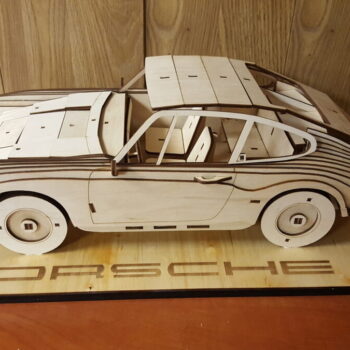 Intra απο ξύλο plywood 3mm-4mm πάχος - Porsche 911 Classic Δίασταση 30x30 cm Intraeaxys-r1z238l1 - Image 1