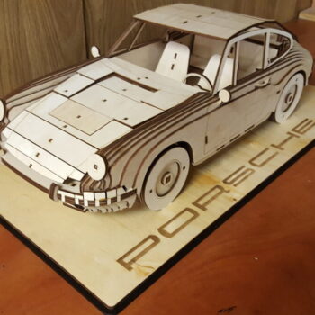 Intra απο ξύλο plywood 3mm-4mm πάχος - Porsche 911 Classic Δίασταση 30x30 cm Intraeaxys-r1z238l1 - Image 3