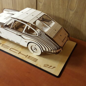 Intra απο ξύλο plywood 3mm-4mm πάχος - Porsche 911 Classic Δίασταση 30x30 cm Intraeaxys-r1z238l1 - Image 4