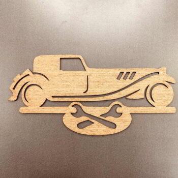 Intra απο ξύλο plywood 3mm-4mm πάχος - Κλασική πινακίδα συνεργείου αυτοκινήτων γκαράζ Δίασταση 30x30 cm Intraeaxys-eoxl44go - Image 1