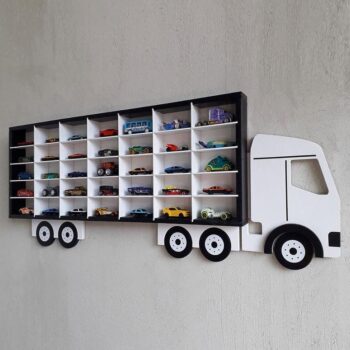 Intra απο ξύλο plywood 3mm-4mm πάχος - Ράφι οθόνης φορτηγών Hot Wheels Δίασταση 30x30 cm Intraeaxys-075yw0po - Image 1