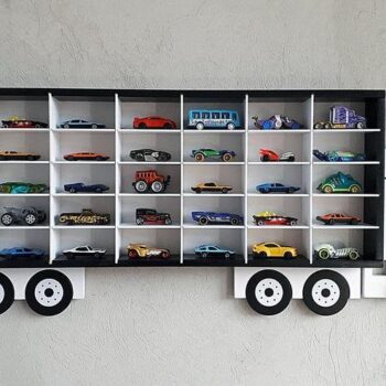 Intra απο ξύλο plywood 3mm-4mm πάχος - Ράφι οθόνης φορτηγών Hot Wheels Δίασταση 30x30 cm Intraeaxys-075yw0po - Image 3