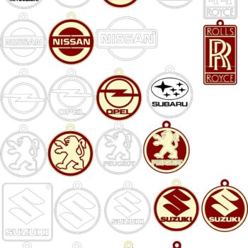 Intra απο ξύλο plywood 3mm-4mm πάχος - Μπρελόκ με λογότυπο αυτοκινήτου Δίασταση 5x5 cm Intraeaxys-91j3g57m - Image 1