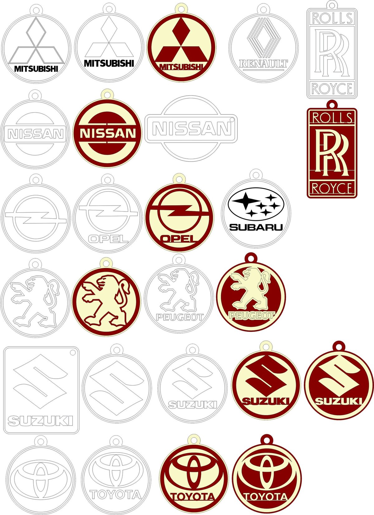 Intra απο ξύλο plywood 3mm-4mm πάχος - Μπρελόκ με λογότυπο αυτοκινήτου Δίασταση 5x5 cm Intraeaxys-91j3g57m