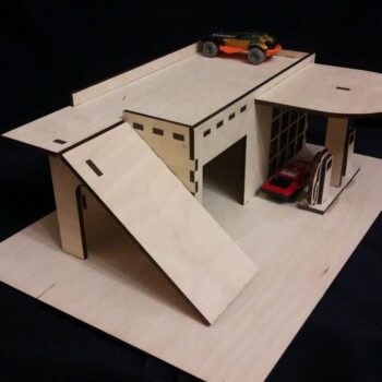 Intra απο ξύλο plywood 3mm-4mm πάχος - Πρατήριο βενζίνης Toy Car Parking 4mm Δίασταση 30x30 cm Intraeaxys-qommn4po - Image 3