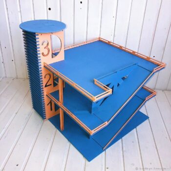 Intra απο ξύλο plywood 3mm-4mm πάχος - Πολυώροφο Γκαράζ Στάθμευσης Δίασταση 30x30 cm Intraeaxys-p7ymzk67 - Image 1