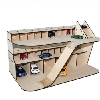 Intra απο ξύλο plywood 3mm-4mm πάχος - Ξύλινο παιχνίδι Garage Cars Parking Δίασταση 30x30 cm Intraeaxys-67wlnx81 - Image 3