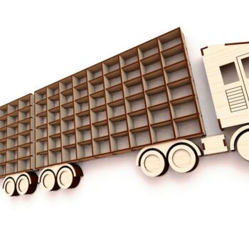 Intra απο ξύλο plywood 3mm-4mm πάχος - Ράφι Φορτηγό με Ρυμουλκούμενο Δίασταση 30x30 cm Intraeaxys-r7vmq967 - Image 1