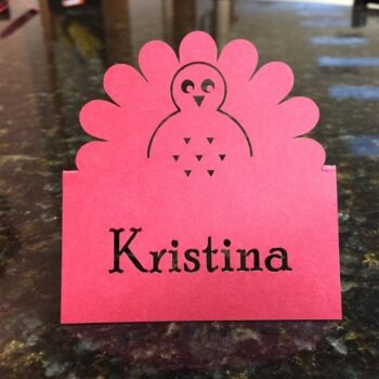 Intra απο ξύλο plywood 3mm-4mm πάχος - Κάρτα θέσης Τουρκίας ημέρας των ευχαριστιών Δίασταση 30x30 cm Intraeaxys-joere4n7 - Image 1