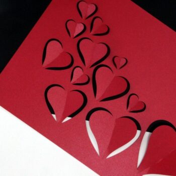 Intra απο ξύλο plywood 3mm-4mm πάχος - Χαρτί κάρτα για την ημέρα του Αγίου Βαλεντίνου Flying Hearts Δίασταση 30x30 cm Intraeaxys-m1d69937 - Image 3