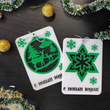 Intra απο ξύλο plywood 3mm-4mm πάχος - Κάρτες Πρωτοχρονιάς Δίασταση 30x30 cm Intraeaxys-qommgqpo - Image 3