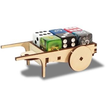 Intra απο ξύλο plywood 3mm-4mm πάχος - Dice Cart 3D Puzzle Δίασταση 30x30 cm Intraeaxys-67wl20m1 - Image 1