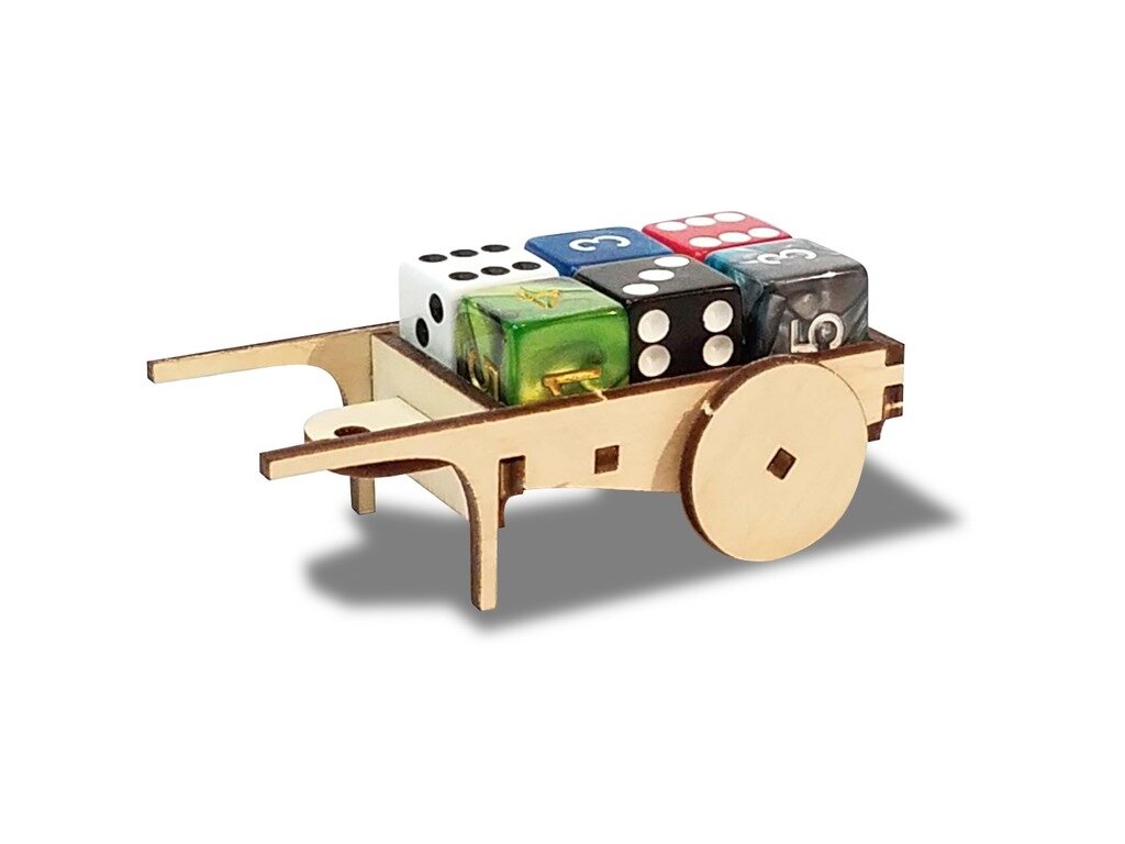 Intra απο ξύλο plywood 3mm-4mm πάχος - Dice Cart 3D Puzzle Δίασταση 30x30 cm Intraeaxys-67wl20m1