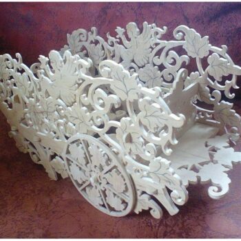 Intra απο ξύλο plywood 3mm-4mm πάχος - Εμφάνιση καροτσιού λουλουδιών Δίασταση 30x30 cm Intraeaxys-qomm3q8o - Image 1