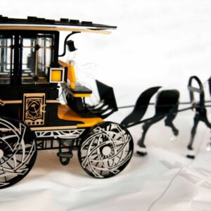 Intra απο ξύλο plywood 3mm-4mm πάχος - Τρισδιάστατο παζλ Horse Carriage Δίασταση 30x30 cm Intraeaxys-e1gk6ddo