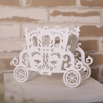 Intra απο ξύλο plywood 3mm-4mm πάχος - Θήκη λουλουδιών Σταχτοπούτα άμαξα Δίασταση 30x30 cm Intraeaxys-91jdjrp1 - Image 1