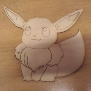 Intra απο ξύλο plywood 3mm-4mm πάχος - Pokemon Eevee Δίασταση 30x30 cm Intraeaxys-yonemgko - Image 1