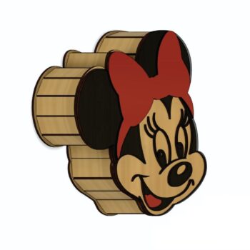 Intra απο ξύλο plywood 3mm-4mm πάχος - Minnie Mouse Box Δίασταση 30x30 cm Intraeaxys-p7ym0v67 - Image 1