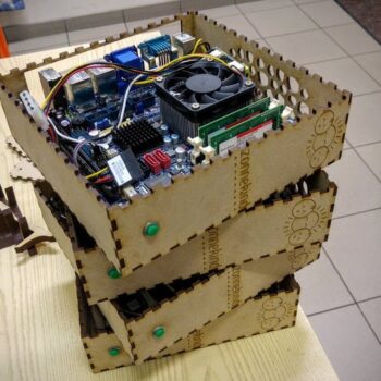 Intra απο ξύλο plywood 3mm-4mm πάχος - Απλό κουτί ITX Δίασταση 30x30 cm Intraeaxys-voqd2xd1 - Image 4