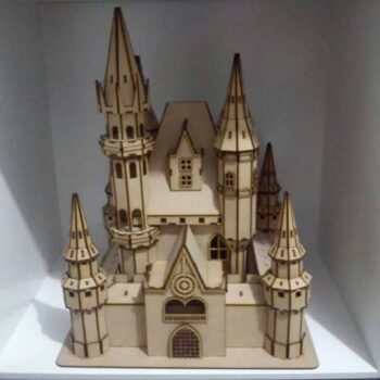 Intra απο ξύλο plywood 3mm-4mm πάχος - Disney Castle 3D παζλ Δίασταση 30x30 cm Intraeaxys-6o3y5837 - Image 1