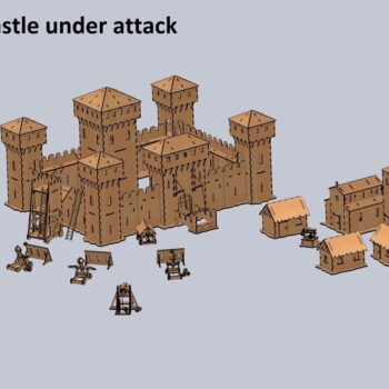 Intra απο ξύλο plywood 3mm-4mm πάχος - Παιδικά παιχνίδια Castle Under Attack Δίασταση 30x30 cm Intraeaxys-eo4qwk87 - Image 3