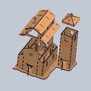 Intra απο ξύλο plywood 3mm-4mm πάχος - Παιδικά παιχνίδια Castle Under Attack Δίασταση 30x30 cm Intraeaxys-eo4qwk87 - Image 4