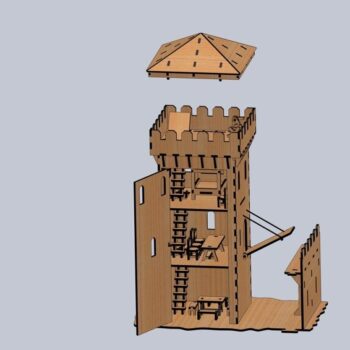 Intra απο ξύλο plywood 3mm-4mm πάχος - Παιδικά παιχνίδια Castle Under Attack Δίασταση 30x30 cm Intraeaxys-eo4qwk87 - Image 9