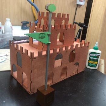 Intra απο ξύλο plywood 3mm-4mm πάχος - Super Mario Wooden Princess Castle Δίασταση 30x30 cm Intraeaxys-qommy4po - Image 1