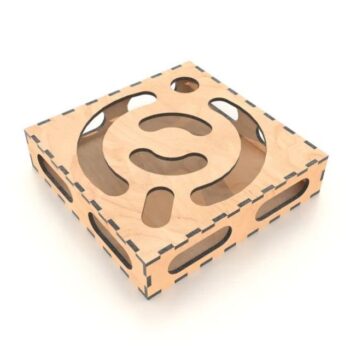 Intra απο ξύλο plywood 3mm-4mm πάχος - Cat Play Box Cat Maze Box Δίασταση 30x30 cm Intraeaxys-r1zq06n1 - Image 1