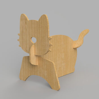 Intra απο ξύλο plywood 3mm-4mm πάχος - Ξύλινο Κιτ Κατασκευής Cat Press Fit Δίασταση 30x30 cm Intraeaxys-eo4q9dy7 - Image 1