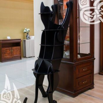 Intra απο ξύλο plywood 3mm-4mm πάχος - Ξύλινο ράφι σε σχήμα γάτας Δίασταση 30x30 cm Intraeaxys-p7ymd9z7 - Image 1