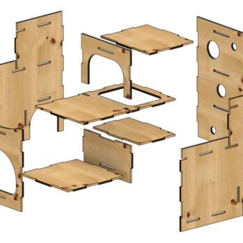 Intra απο ξύλο plywood 3mm-4mm πάχος - Pet Cubby Δίασταση 30x30 cm Intraeaxys-zo9yg0x7 - Image 7