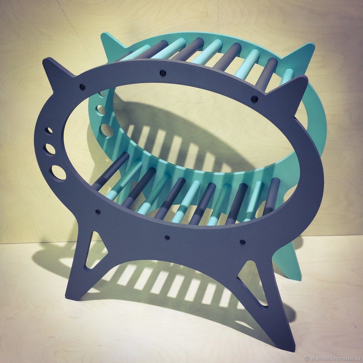 Intra απο ξύλο plywood 3mm-4mm πάχος - Έπιπλα για κατοικίδια ξαπλώστρα γάτας Δίασταση 30x30 cm Intraeaxys-zo9y0de7