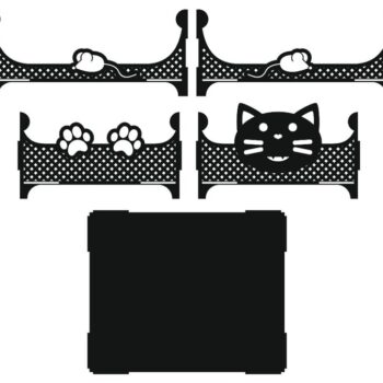 Intra απο ξύλο plywood 3mm-4mm πάχος - Ξύλινο κρεβάτι γάτας Κρεβάτι για κατοικίδια Δίασταση 30x30 cm Intraeaxys-p7ymewp7 - Image 5