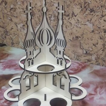 Intra απο ξύλο plywood 3mm-4mm πάχος - Στάση πασχαλινών αυγών καθεδρικού ναού Δίασταση 30x30 cm Intraeaxys-ro6ywpm7 - Image 1