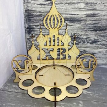 Intra απο ξύλο plywood 3mm-4mm πάχος - Πασχαλινή εκκλησία σταντ αυγών Δίασταση 40x50 cm Intraeaxys-voq23e6o - Image 1