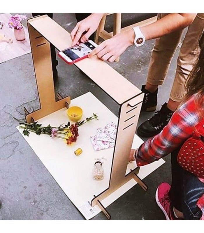 Intra απο ξύλο plywood 3mm-4mm πάχος - Βάση φωτογραφιών και σαρωτή κινητού τηλεφώνου Δίασταση 30x30 cm Intraeaxys-ro6dyg27