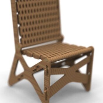 Intra απο ξύλο plywood 3mm-4mm πάχος - Διακοσμητική καρέκλα Δίασταση 30x30 cm Intraeaxys-eoxlrkgo - Image 1