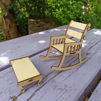 Intra απο ξύλο plywood 3mm-4mm πάχος - Τραπεζάκι σαλονιού κουνιστή κούκλα Δίασταση 30x30 cm Intraeaxys-joed3x81 - Image 1