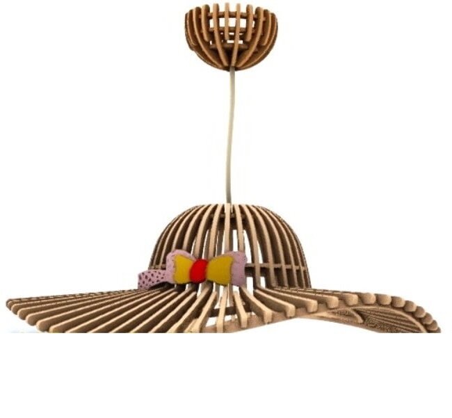 Intra απο ξύλο plywood 3mm-4mm πάχος - Ξύλινος πολυέλαιος Fantasy Δίασταση 30x30 cm Intraeaxys-r7vm0q27