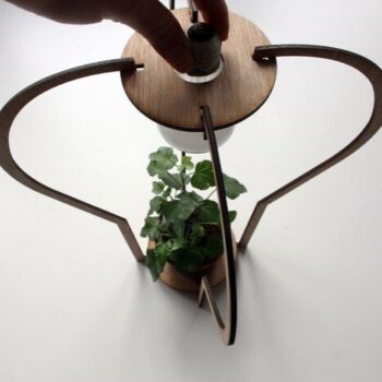 Intra απο ξύλο plywood 3mm-4mm πάχος - Φωτιστικό πολυελαίου οροφής Δίασταση 30x30 cm Intraeaxys-joed3y61 - Image 3