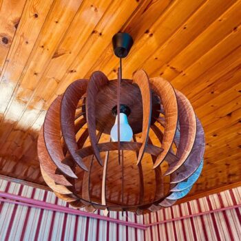 Intra απο ξύλο plywood 3mm-4mm πάχος - Πολυέλαιος Κόντρα πλακέ 4mm Δίασταση 30x30 cm Intraeaxys-pok35w37 - Image 1