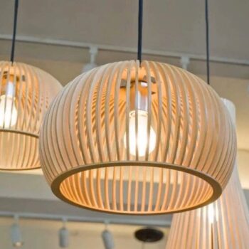 Intra απο ξύλο plywood 3mm-4mm πάχος - Ξύλινο Κρεμαστό Φωτιστικό Πολυέλαιος Δίασταση 30x30 cm Intraeaxys-6o3y9dr7 - Image 1