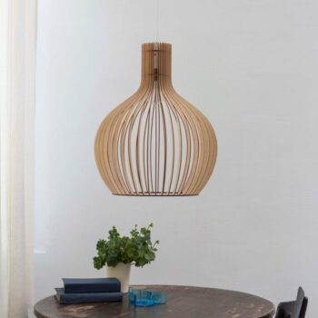 Intra απο ξύλο plywood 3mm-4mm πάχος - Φωτιστικό κρεμαστό φωτιστικό πολυελαίου σε σχήμα αχλαδιού Δίασταση 30x30 cm Intraeaxys-51rr08r1 - Image 1