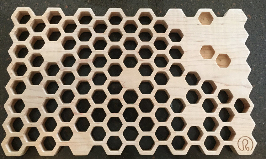 Intra απο ξύλο plywood 3mm-4mm πάχος - Στάση πιάτων Hot Pot Stand Trivet Honeycomb Δίασταση 30x30 cm Intraeaxys-eo20v567