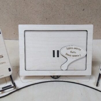 Intra απο ξύλο plywood 3mm-4mm πάχος - Ξύλινη βάση σύνδεσης τηλεφώνου με οργάνωση ρολογιών κορνίζας Δίασταση 30x30 cm Intraeaxys-eo0qle91 - Image 3