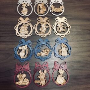 Intra απο ξύλο plywood 3mm-4mm πάχος - Πρότυπα χριστουγεννιάτικα στολίδια 2020 Δίασταση 10x10 cm Intraeaxys-p7ym8zp7