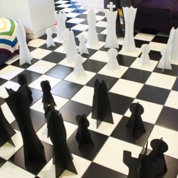 Intra απο ξύλο plywood 3mm-4mm πάχος - Γιγαντιαίο σετ σκακιού Δίασταση 30x30 cm Intraeaxys-zo98mgx1 - Image 4