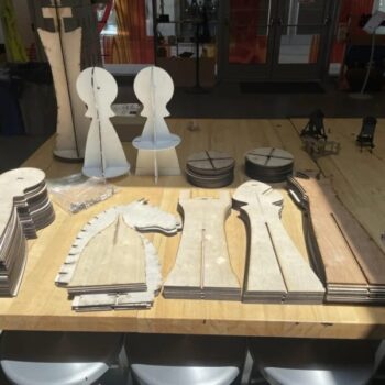 Intra απο ξύλο plywood 3mm-4mm πάχος - Γιγαντιαίο σκάκι Δίασταση 30x30 cm Intraeaxys-67wz9jm7 - Image 5