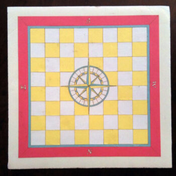 Intra απο ξύλο plywood 3mm-4mm πάχος - Σκακιέρα με ένθετο τριαντάφυλλου πυξίδας Δίασταση 30x30 cm Intraeaxys-eo0qylw1 - Image 4